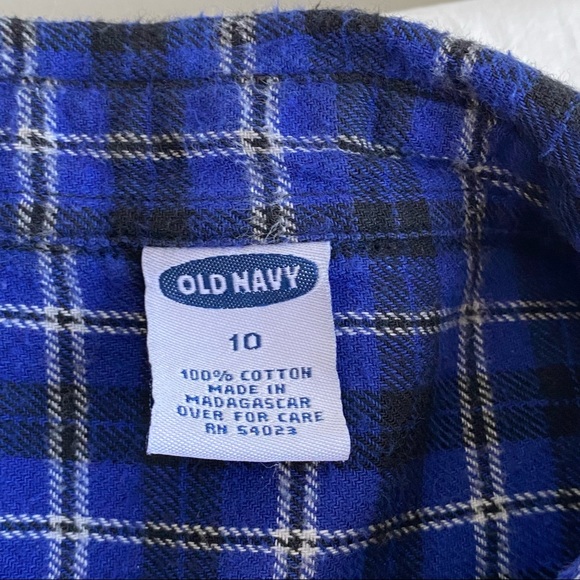 Vintage Y2K Old Navy Plaid Flannel Button Down Shirt Top - Picture 6 of 11